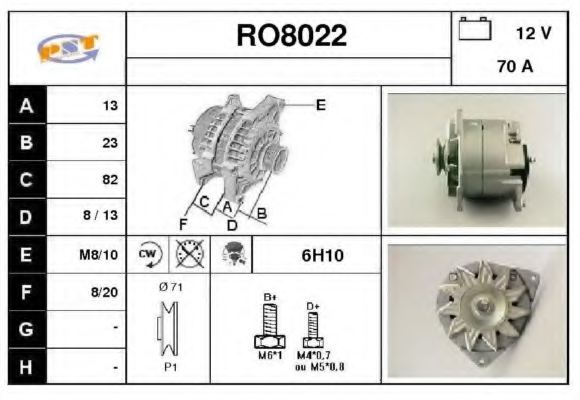 SNRA RO8022 Alternator